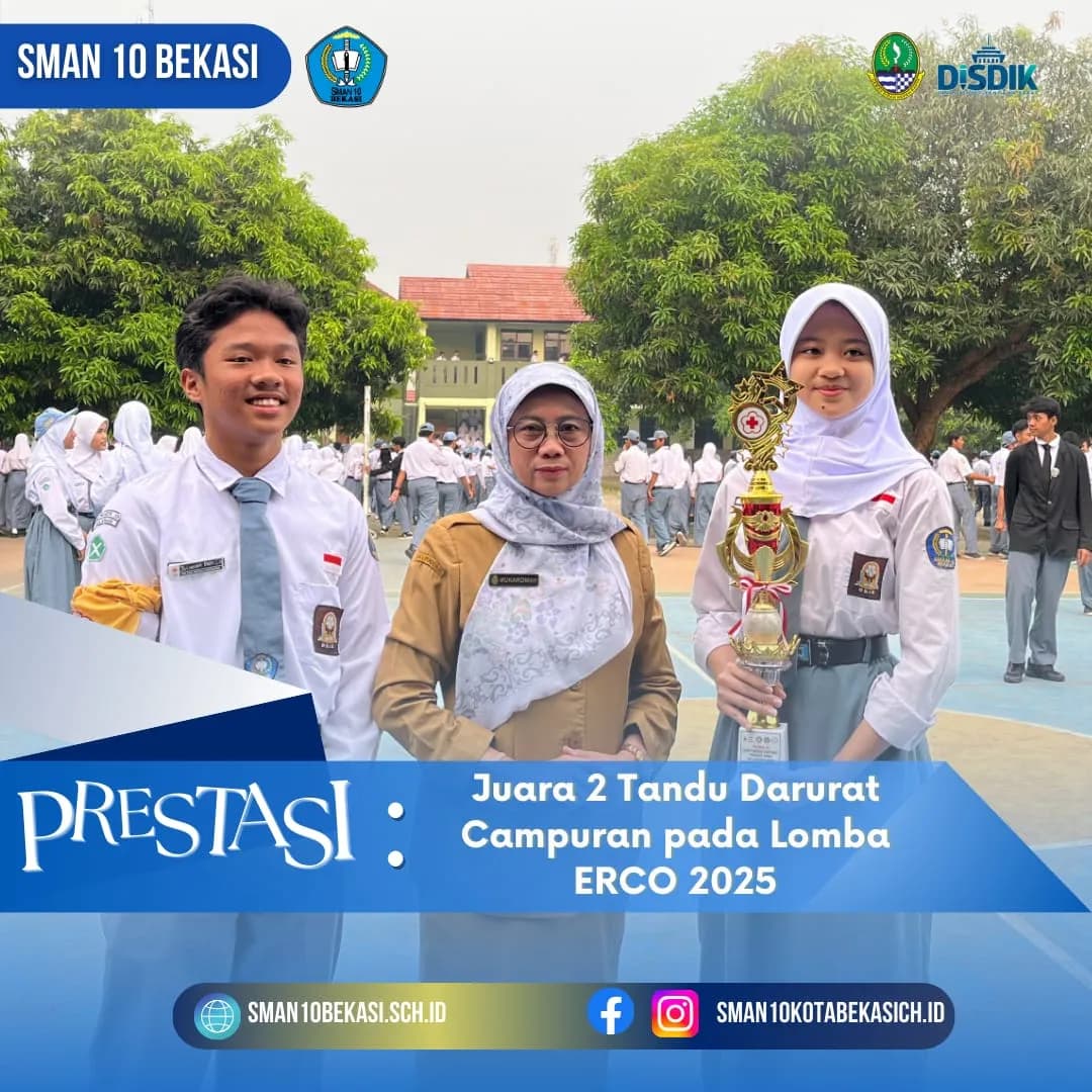 Juara 2 โ Kejuaraan PMR Lomba Tandu Darurat Campuran di ERCO SMAN 4 Bekasi