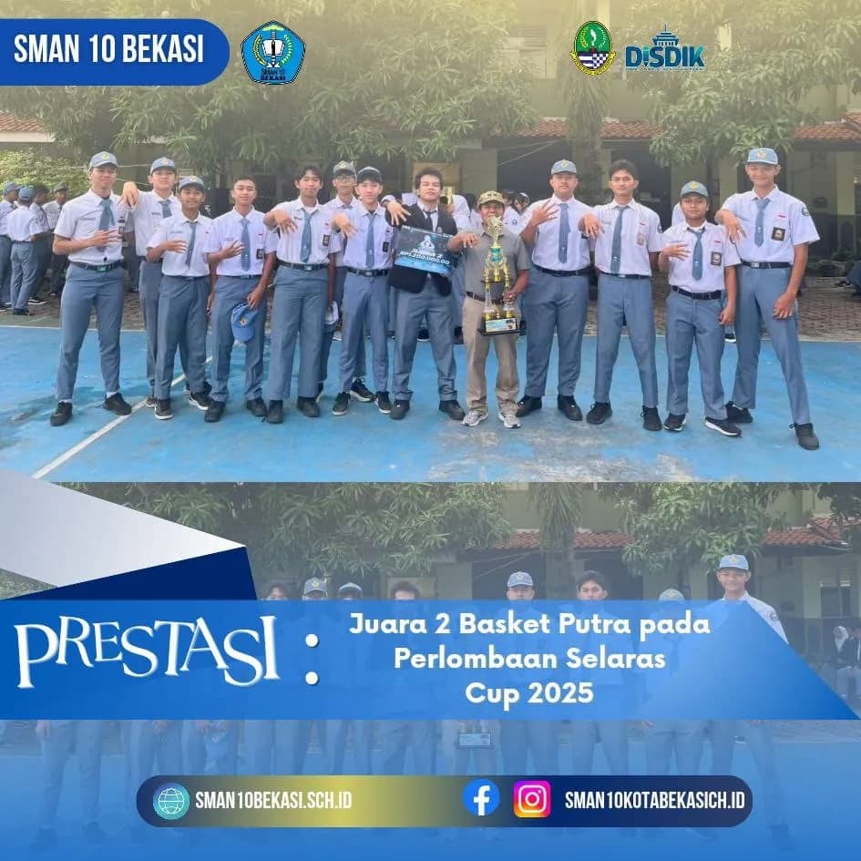 Juara 2 lomba basket putra Selaras Cup 2025