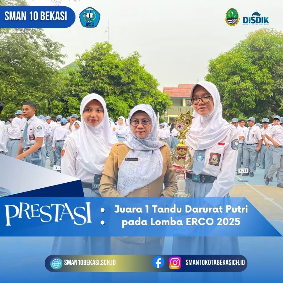Juara 1 โ Kejuaran PMR Lomba Tandu Darurat Putri ERCo di SMAN 4 Bekasi