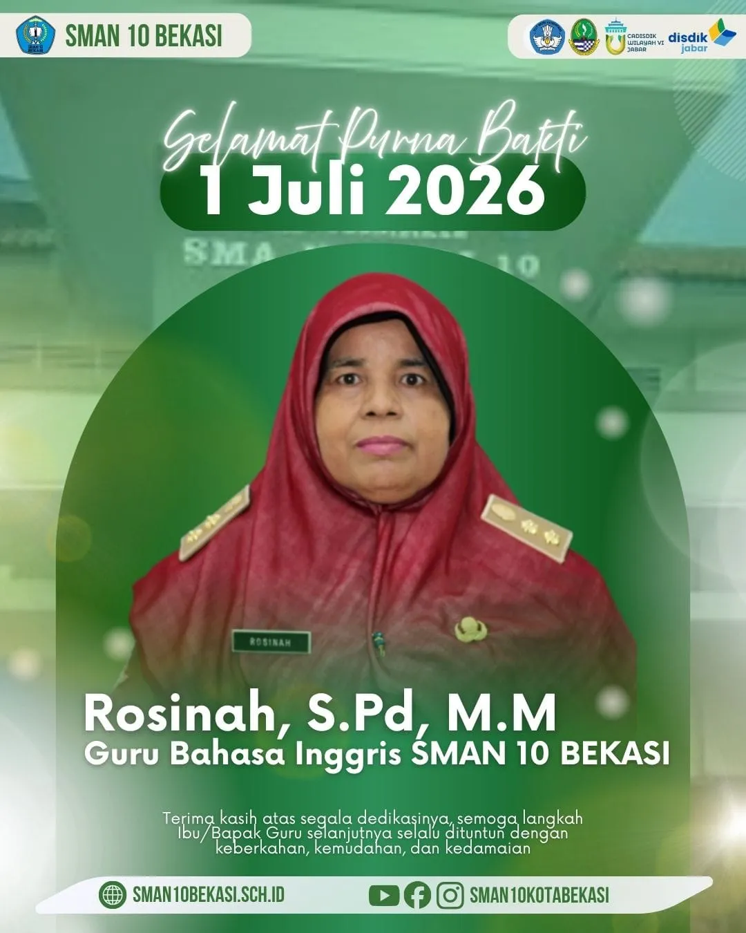 Purna Bakti Ibu Rosinah S.Pd M.M