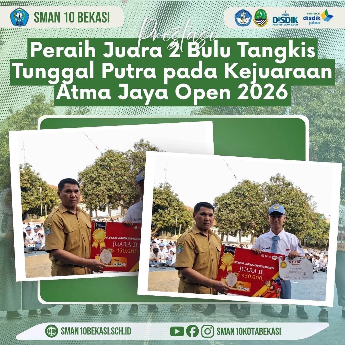 Juara 2 Bulutangkis Tunggal Putra Pada Atma Jaya Open 2026