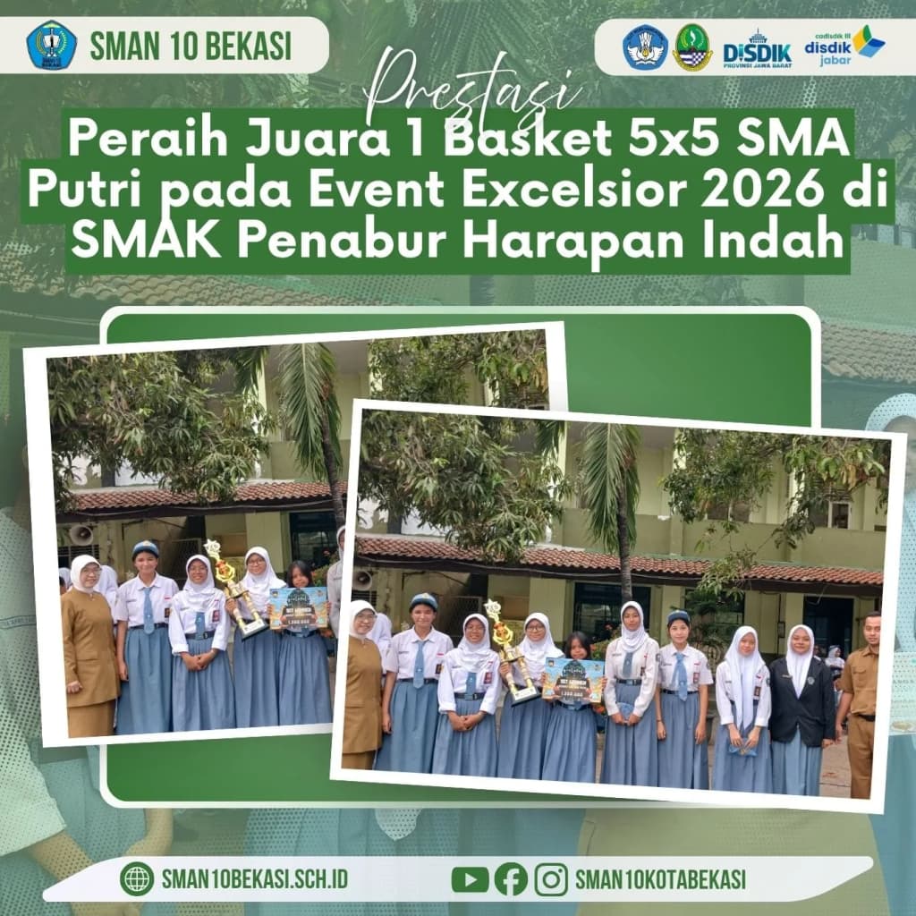 Tim Basket Putri Juara 1 5 x 5 Event Excelsior 2026